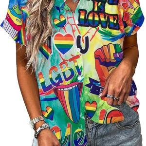Pride Shirt Women LGBT Rainbow